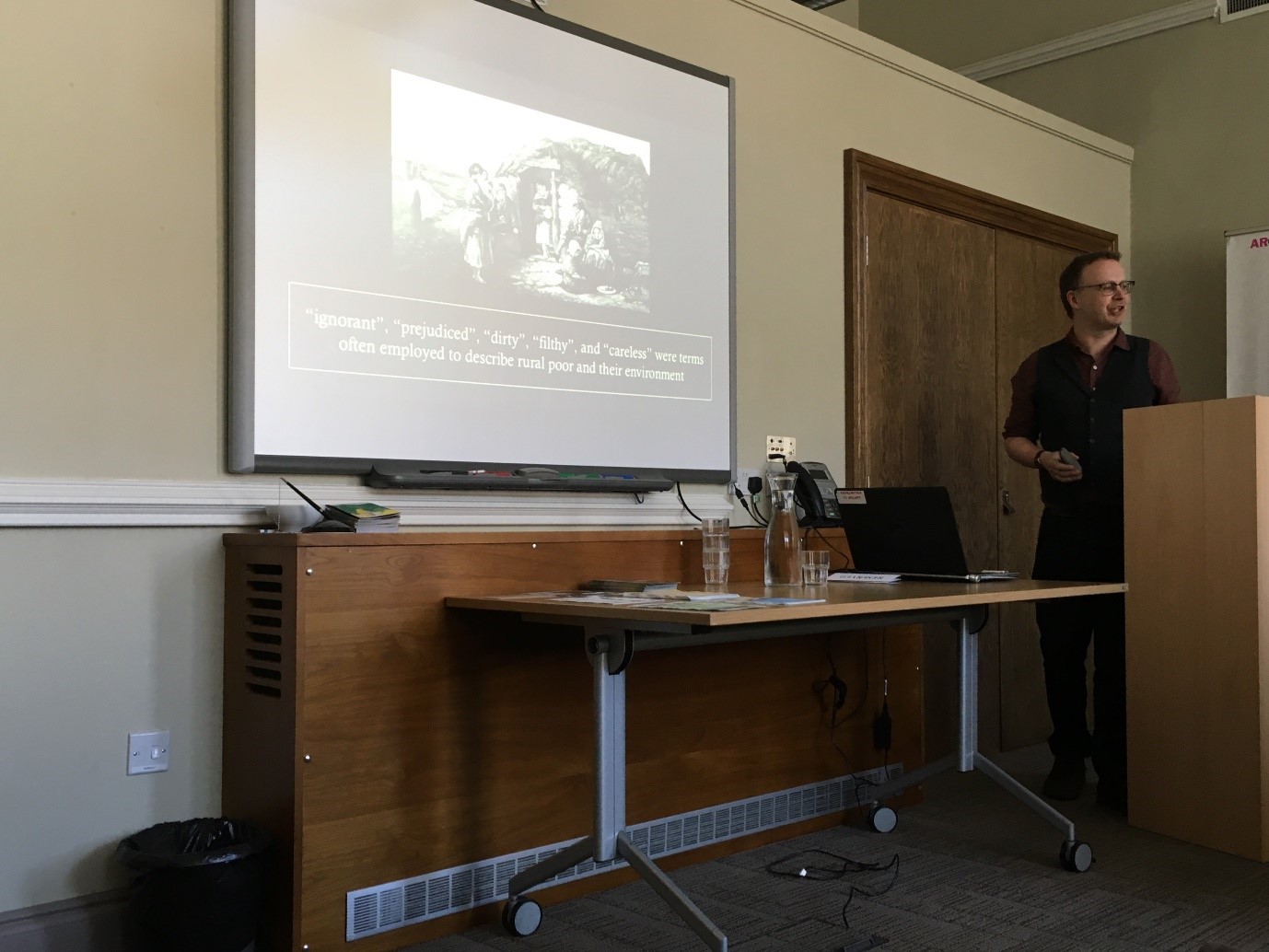 Prof. Keir Waddington spoke to us about sanitary conditions in rural communities