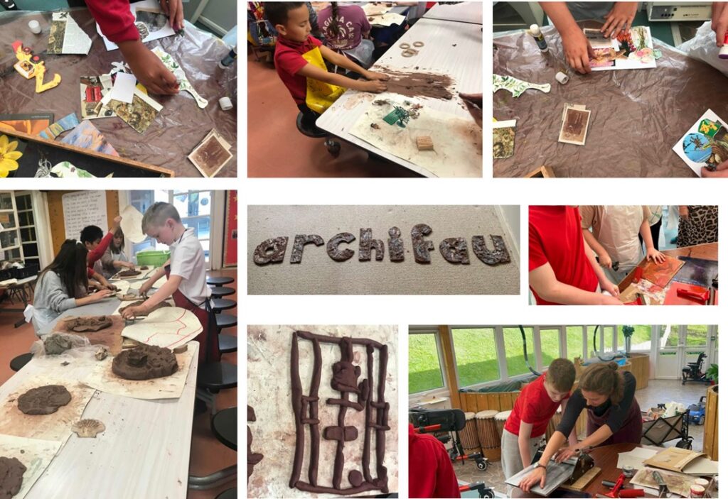 young people are using clay to create