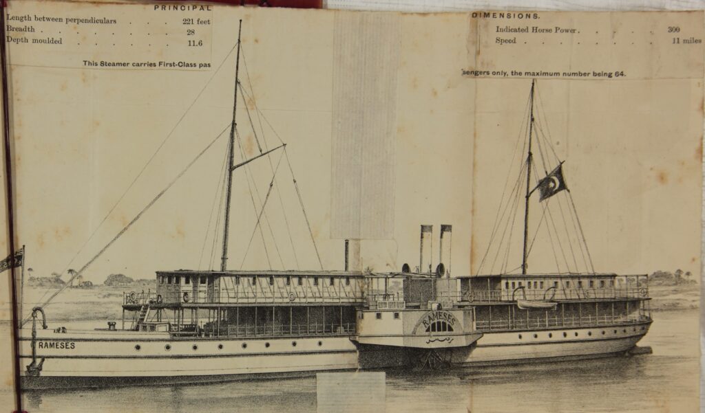 Delwedd ddu a gwyn o'r llong SS Rameseses,